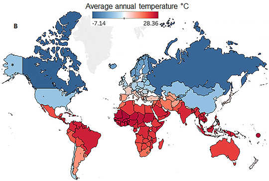 average annual temperature